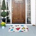 thumbnail image 5 of Yayeee Doormat for Indoor Entrance 32" x 20" Non Slippery Floor Rug, Red Triangles, 5 of 8