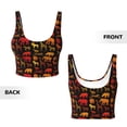 thumbnail image 5 of Haiem Animal Pattern Womens Sports Bra - U Neck Padded Low Impact Yoga Bra Workout Crop Top Gym Moisture-Wicking Workout Vest -X-Large, 5 of 9