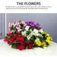 thumbnail image 5 of BESEW7 Outdoor Artificial Impatiens Flowers Fake Plants for Porch Patio Balcony Window Box Spring Summer Garden Home Decoration Yellow, 5 of 9