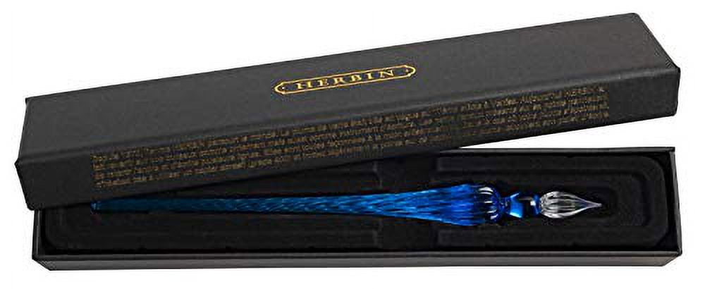 Herbin Round Glass Dip Pen - Black