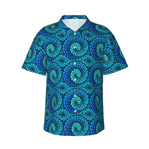 Balery Snake Camisas hawaianas de manga corta para hombre, camisas playeras de corte holgado, camisas de vacaciones con botones,XX-Large