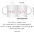 thumbnail image 5 of CTDream Wedding Party Personalized 11oz. Coffee Mug Gift, The Future Mrs. Miller, Faux Pink Glitter, 1-Pack, Custom Name Bridal Shower Engagement Wedding Anniversary Vow Renewal Present Ideas, 5 of 7