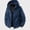 Blue, variant on Zefriona Men's Water-Resistant Hooded Lightweight Softshell Jacket for Travel Gray L
