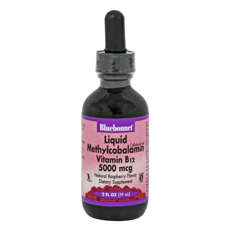 Bluebonnet Nutrition - liquide CellularActive Methylcobalamin vitamine B12 Raspberry 5000 mcg. - 2 oz.