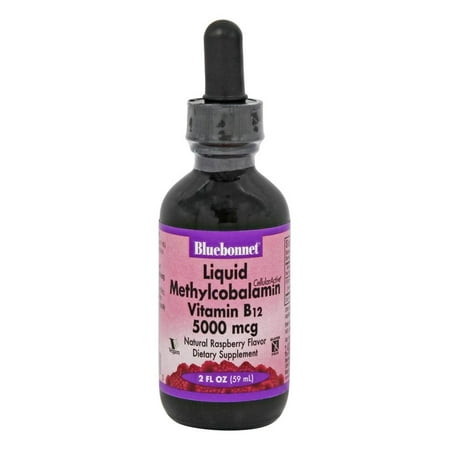 Bluebonnet Nutrition Liquid (Bluebonnet Nutrition - Liquid CellularActive Methylcobalamin Vitamin B12 Raspberry 5000 mcg. - 2)