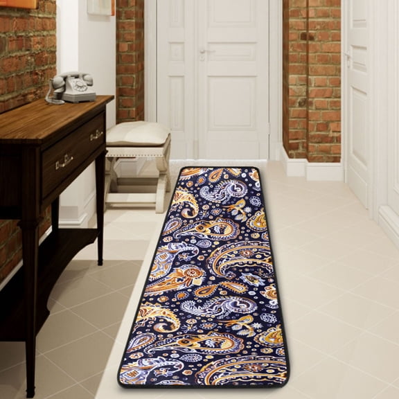 Ryvnso Artistic Bohemia Ethnic Design Hallway Runner Rugs Floor Carpet Non Slip Entryway Mat 2' x 6'