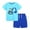 Blue Excavator, variant on WIBACKER 2-7Y 100% Cotton Summer Pajamas for Toddler Boys 2 Piece Short Sleeve Sleepwear Kids Pjs Set - Excavator