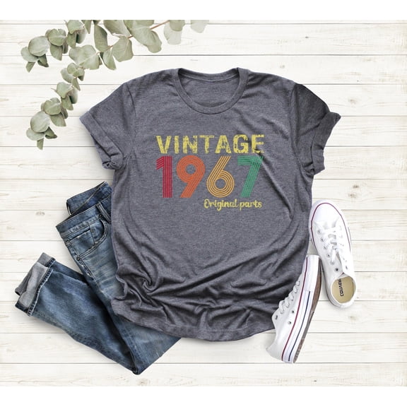 Vintage 1967 Original Part Tee, 58th Vintage Tee, Born In 1967, 58th Birthday Women, 1967 Retro Shirt, 58th Birthday Men, 1967 Tee All Size S-5Xl