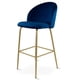 thumbnail image 1 of Silla Alta Zurich Mirel Para Barra de Cocina Banco Desayunador Tapizado con Asiento Suave Azul Oscuro, 1 of 6