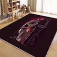 thumbnail image 4 of Area Rug 8x10 ft Dark Brown Car Taillights Living Room Rugs, Indoor Accent Rug, Washable Non Slip Stain Resistant Carpet, for Bedroom Dining Room Home Office Soft Low Pile Print Rugs, 4 of 7