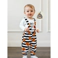 thumbnail image 3 of BemeyourBBs Baby Boy Halloween Clothes Long Sleeve Romper Suspender Pants Hat, 3 of 9