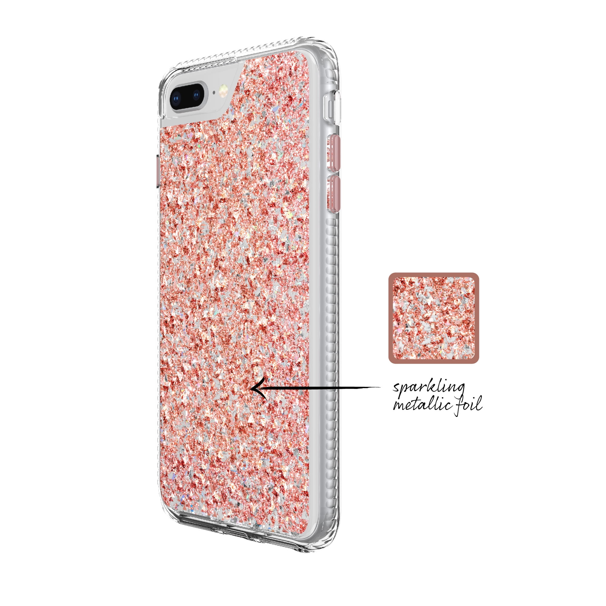 Blush Gold Fleck Case for iPhone 6 iPhone 6s Plus, iPhone 7 Plus, iPhone Plus - Walmart.com