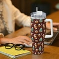 thumbnail image 6 of Sikiie Christmas Gingerbread Insulated Stainless Water Bottle Lid Travel Mug Cup Insulated Tumblers Cup 40oz Ice Bully With Handle, 6 of 8