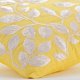 thumbnail image 2 of Funda de cojín amarilla, con lentejuelas y hojas blancas, de 35 x 35 cm (14 x 14 pulgadas), cuadrada de seda, con diseño floral y tropical - Nature Is Classy, 2 of 5
