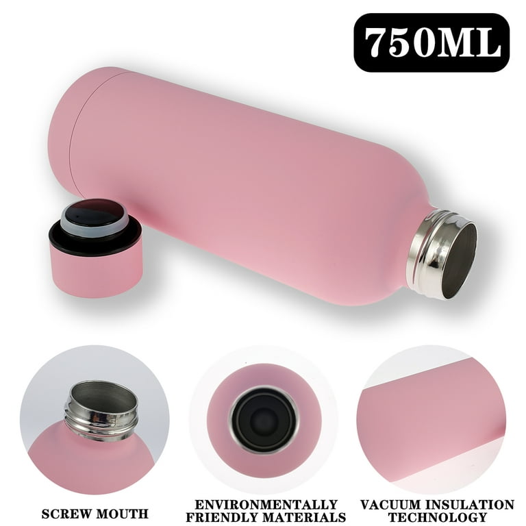 350/500/600/750ml Stainless Steel Water Bottle , Sleek Insulated Water Bottles, Keeps Hot and Cold, 100% Leakproof Lids, Sweat Proof Water Bottles