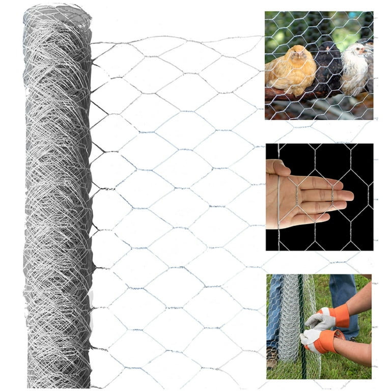 Galvanized Poultry Net Metal Mesh Fencing Chicken Wire 2 Holes