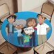 thumbnail image 5 of El mundo de Nina-theme Fitted Round Tablecloths Elastic Edged Table Covers Waterproof Table Cloth for Kitchen Holiday Party Tables Decor 120cm, 5 of 6