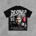 thumbnail image 2 of 2024 Black Myth Wukong Camisetas cortas de algodón con estampado gráfico Y2k Harajuku estilo chino para hombres y mujeres, ropa de calle, 2 of 4