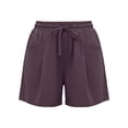 thumbnail image 3 of Plebaso Womens Casual Shorts Summer Elastic High Waist Lightweight Loose Pocket Shorts with Drawstring, 3 of 6