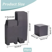 Paper Gift Packaging Boxes Foldable Storage Boxes for Gift Square Black 8x8x8cm