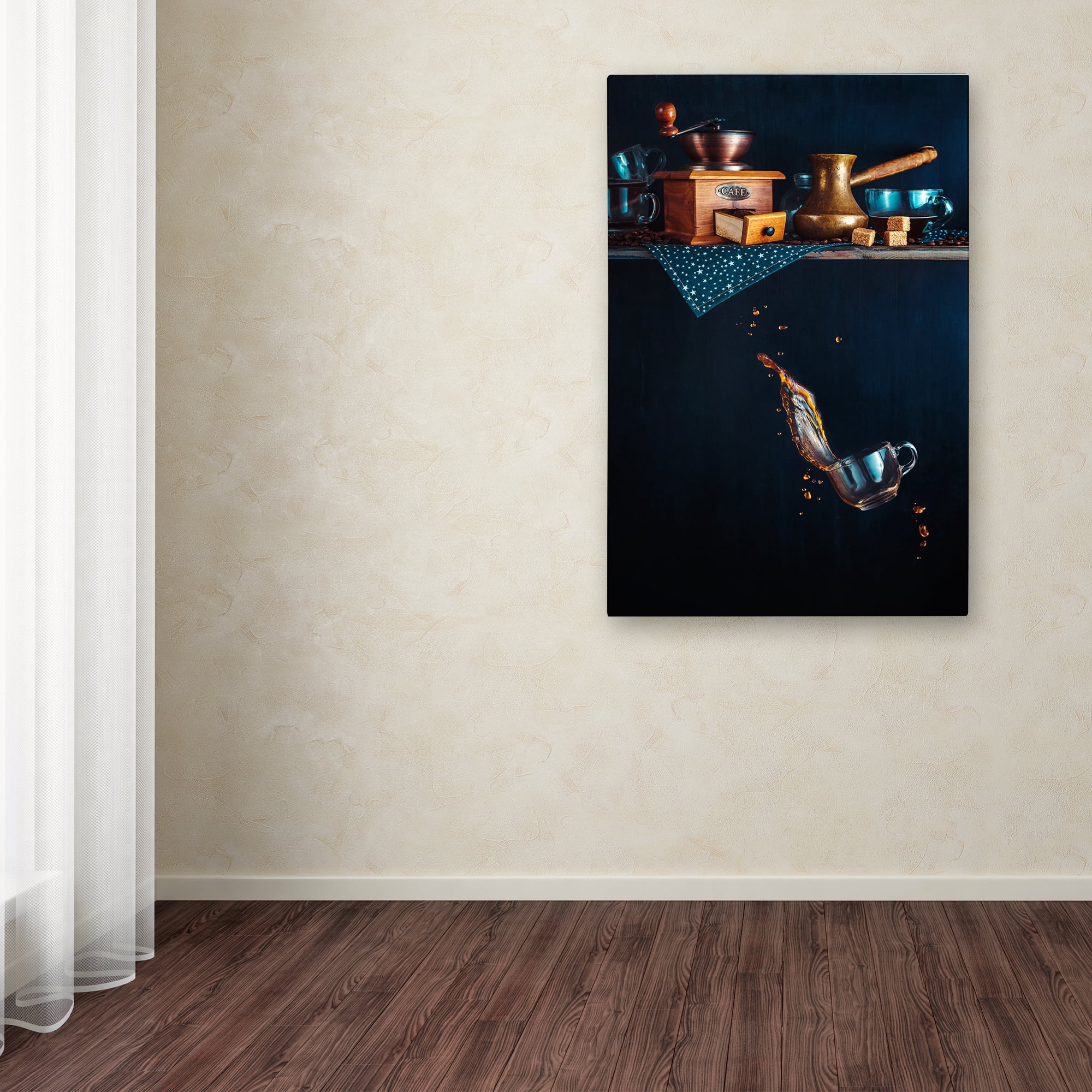 Trademark Fine Art 'Coffee From The Top Shelf' Canvas Art by Dina Belenko