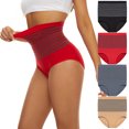 thumbnail image 2 of WZXFASHION 4 Pcs Culottes pour Femmes Filles Culottes Unies Patchwork sous-Vêtements Bikini Multicolore m, 2 of 9