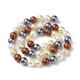 thumbnail image 4 of Shell Pearl Bead Strands Grade A Round Mixed Color 8mm Hole: 1mm about 48~50pcs/strand 16 inch, 4 of 6