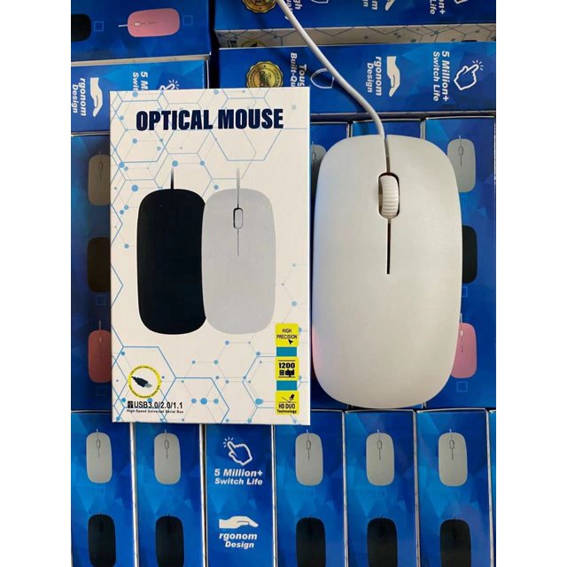 Ratón luminoso con cable para ordenadores de sobremesa Apple, portátiles, oficina, negocios, ratón fotoeléctrico con cable