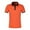 Orange, variant on Mens T Shirts Ribbed Lapel Button Business Color Block Short Sleeve Male Clothes,Orange,L