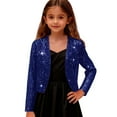 thumbnail image 6 of LYHao Girls Elegant Short Satin Jacket With Print Formal Party Wear Dressy Cardigan Outerwear Girls Jacket Coat,Sizes 9-10 Years, 6 of 7