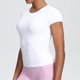 thumbnail image 5 of TaTaai Women's Sports T-Shirt Short Sleeve Crew Neck Fitted Slimming Breathable Naked Feel Yoga Running Gym Pilates Dance Workout Top Gift, 5 of 8