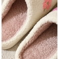 thumbnail image 4 of BERANMEY Cute Flower Print Slippers for Women Soft Plush Comfy Warm Slip-On Couple Womens Slippers Indoor Fluffy House Slippers for Womens Non-slip Fuzzy Flat Slides, 4 of 6