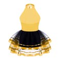 thumbnail image 2 of inhzoy Robe de Danse en Tulle à Sequins pour Filles, Tutu de Jazz Latin, Tenue de Danse de Salon, Or 12, 2 of 5