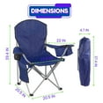thumbnail image 2 of CozyBox 4 Pack Premium Portable Folding Chairs with Can Cooler and Storage Pocket -[Navy 4 Pack], 2 of 7