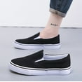 thumbnail image 6 of Mens Slip on Sneakers Loafers Shoes Canvas Black Shoes Canvas White Casual Fashion Shoes, 6 of 12