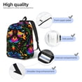 thumbnail image 5 of Balery Mexican Flower Traditional1 Vintage Canvas Backpack for Men and Women - Large Capacity, Durable Travel Laptop Bag for School, Work, Hiking, and Outdoor Activities, 5 of 7