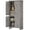 Gray, variant on 64" 4-Door Kitchen Pantry, Freestanding Storage Cabinet with 3 Adjustable Shelves, Oak, 88 lbs Capacity