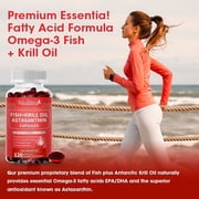 (2 Pack) Antarctic Krill Oil Pill - Astaxanthin Capsule - Omega-3 EPA, DHA - Antioxidant Supplement to Support Eye, Skin, Joint & Immune System Health