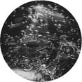 thumbnail image 1 of Ahgly Company Tapis Rond Lavable en Machine Intérieur Transitionnel Gris Minuit, 6 Pieds Rond, 1 of 7