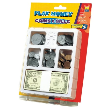 Educational Insights Play Money - Coins & Bills