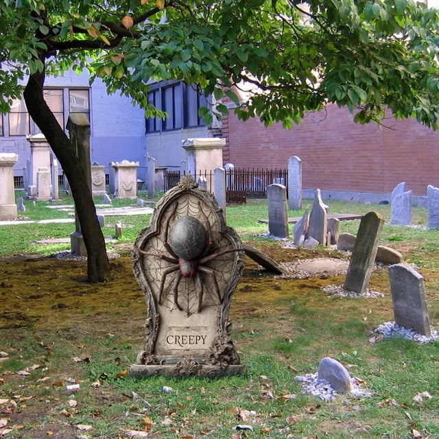 Letrero de Jardín con Lápida para Patio o Cementerio con Temática de Festividades Religiosas | Diseño Elegante | Materiales Duraderos | Colocación Versátil | Regalo Original | Fácil Instalación | 1 E