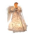 thumbnail image 2 of Kurt Adler 9 Inch Angel Clear Lighted Holiday Treetop, White and Silver, 2 of 7