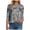 Grey, variant on Womens 3/4 Length Sleeve Womens Tops Dressy Casual Spring Summer Round Neck Loose Fit Casual Eyelet Shirts