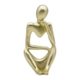 thumbnail image 1 of Resin Thinker Style Abstract Sculptures Statue Collectible Figurines Modern Home Office Bookshelf Desktop Decor(Black), 1 of 2
