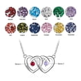 thumbnail image 3 of Mementos Personalized Family Women's (Mother's) Necklace Sterling Silver with 2 Name & Birthstone, 3 of 6