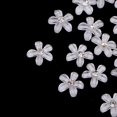 thumbnail image 3 of KLKCMS 20Pcs Crystal Rhinestones Flower Resin Buttons Embellishments Flatback Beads DIY White, 3 of 9
