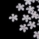 thumbnail image 3 of 20 piezas de adornos de resina de 9 mm con flores de diamantes de imitación con parte trasera plana para fiesta de boda Blanco, 3 of 9