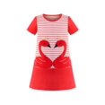 thumbnail image 1 of Girls Casual Dress Cotton Short Sleeve Swan Embroidered 2 Years, 1 of 6
