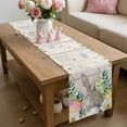 thumbnail image 6 of Easter Bunnies Table Runner 90 Inches Long for Kitchen Dining, Spring Eucalyptus Easter Eggs Gray Wooden Dresser Scarf Farmhouse, Dining Table Decorations for Wedding/Parties, 13 x 90 In, 6 of 8