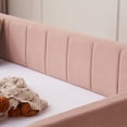 thumbnail image 2 of Twin Size Upholstered Daybed with Trundle, Modern Sofa Bed Frame for Guest Room, Wood Slat Support, Space-Saving, 2 of 21